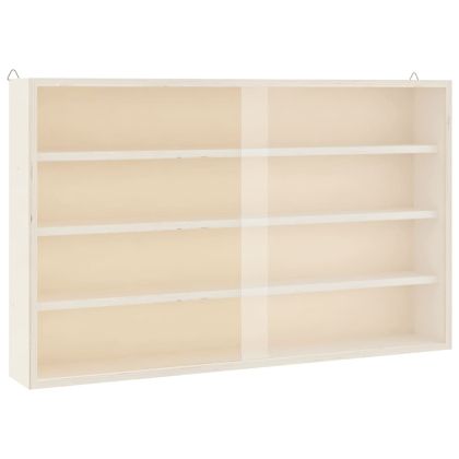 Дървена колекционерска витрина с врати 60x8,5x37 см