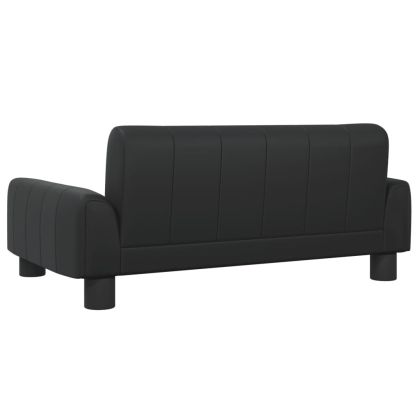 Детски диван черен 70x45x30 см изкуствена кожа