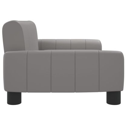 Детски диван сив 70x45x30 см изкуствена кожа
