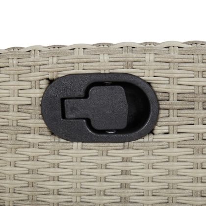 Градински трапезен комплект 3 части с възглавници светлосив