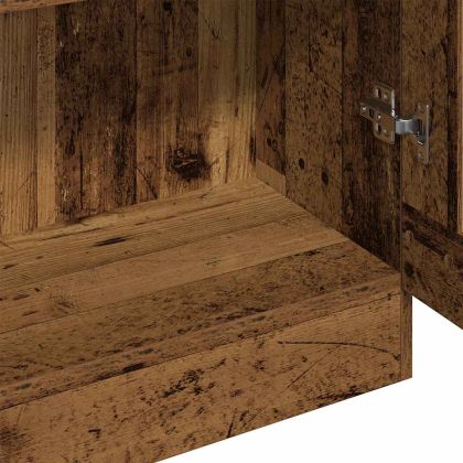 Висок шкаф, старо дърво, 82,5x30,5x185 см, инженерно дърво