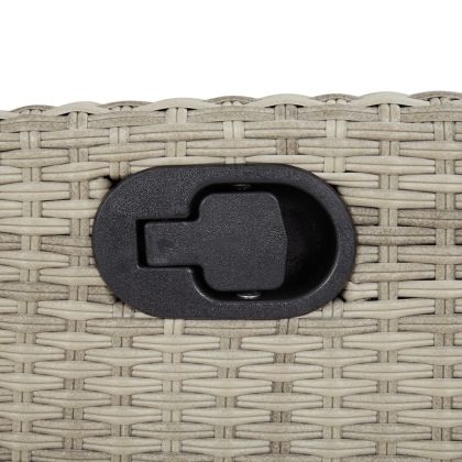 Градински трапезен комплект 5 части с възглавници светлосив