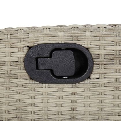 Градински трапезен комплект 3 части с възглавници светлосив