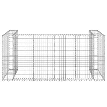 Габионна стена за контейнери поцинкована стомана 254x100x110 см