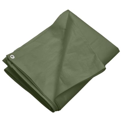 Брезент, 260 г/м², 8x12 м, зелен, HDPE