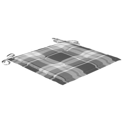 Градински столове с възглавници, 2 бр, тик масив и стомана