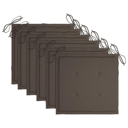 Стифиращи градински столове с възглавници 6 бр тик масив