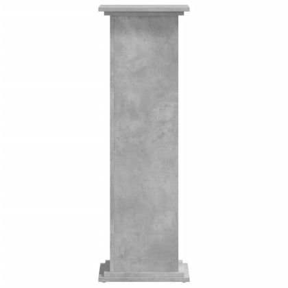 Поставка за растения бетонно сив 33x33x100 см инженерно дърво