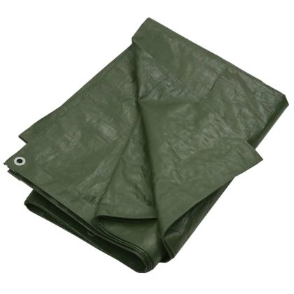 Брезент, 180 г/м², 8x8 м, зелен, HDPE