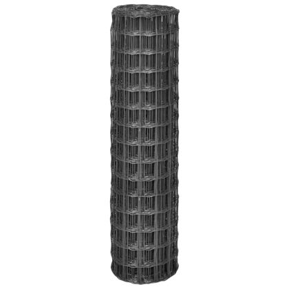 Евромрежа, стомана, 10x1,5 м, сива