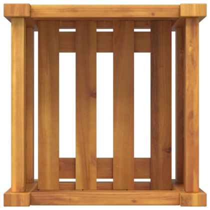 Градинска кашпа с вложка 31x31x30 см масивна акация