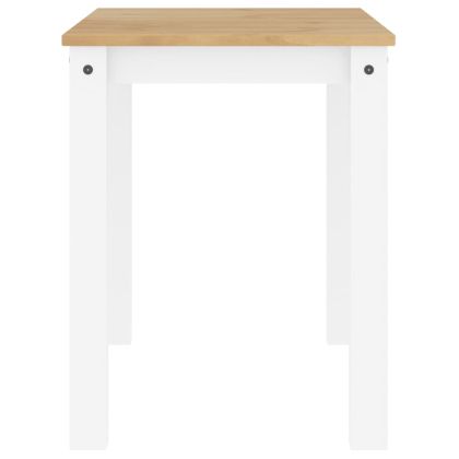 Трапезна маса "Panama" бяла 112x60x75 см бор масив