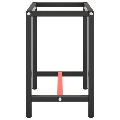 Рамка за работна маса матово черно и червено 70x50x79 см метал