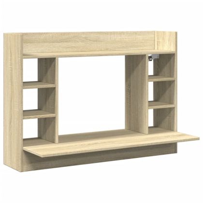 Бюро за стенен монтаж, дъб сонома, 105x48x75см, инженерно дърво