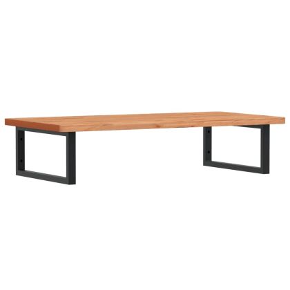 Стенен рафт за мивка, стомана и масивно дърво бук