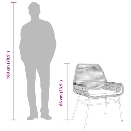 Градински комплект с възглавници 5 части кафяв полиратан стъкло