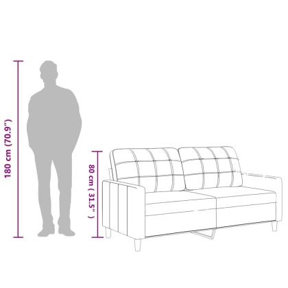 2-местен диван, черен, 140 см, изкуствена кожа