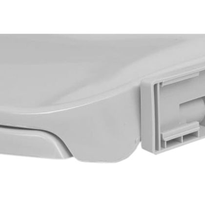 Тоалетна седалка с плавно затваряне, сива, овална