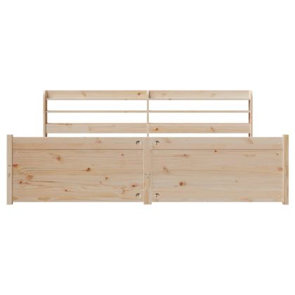 Рамка за легло с табла, 180x200 см, борово дърво масив
