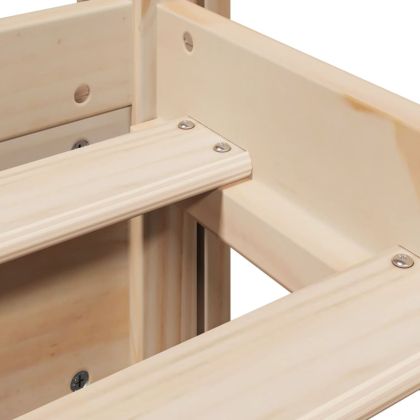 Рамка за легло с табла, 90x190 см, борово дърво масив