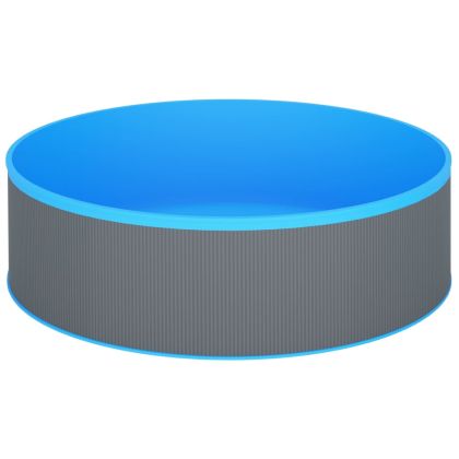 Басейн с линер, 350x90 см, сив