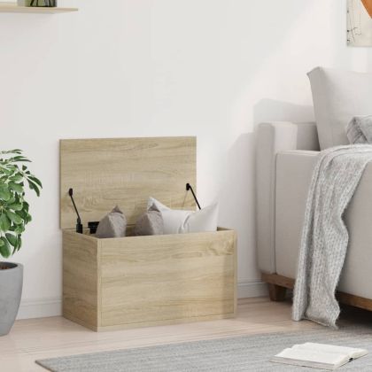 Кутия за съхранение дъб сонома 60x35x35 см инженерно дърво