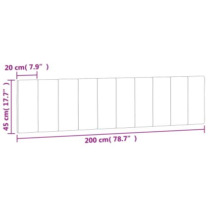 Мека табла за легло Hanko, светлосива, 200 см, кадифе