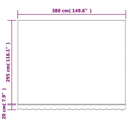 Резервно платнище за тенти, разноцветни ивици, 4x3 м