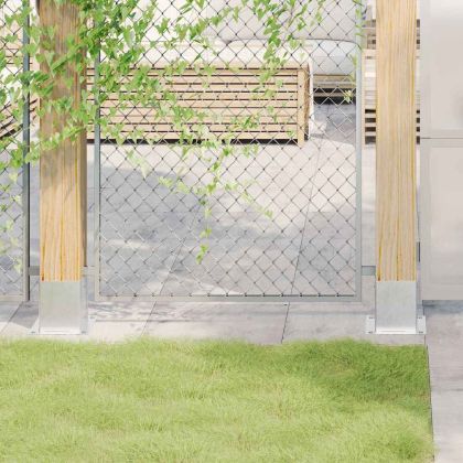 Основи за стълбове квадрат 12 бр 101x101 мм поцинкована стомана