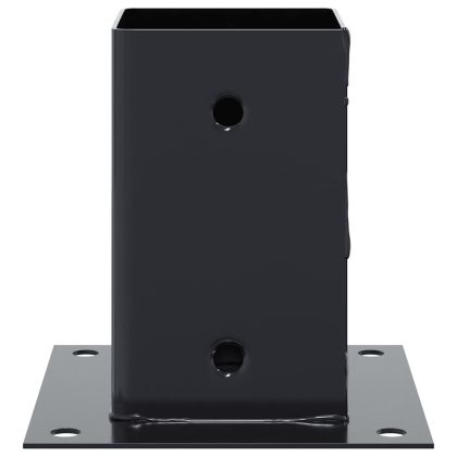 Основи за стълбове квадрат 4 бр прахово боядисана стомана