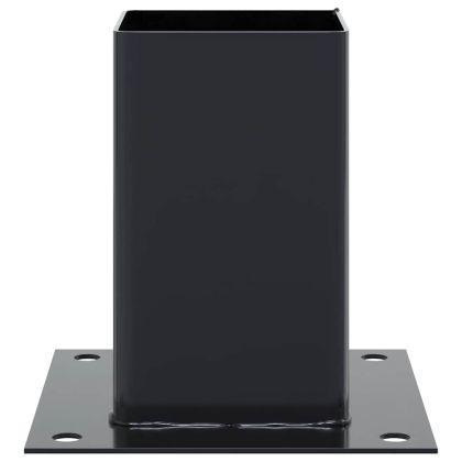 Основи за стълбове квадрат 4 бр прахово боядисана стомана