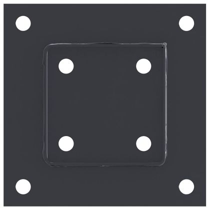 Основи за стълбове квадрат 4 бр прахово боядисана стомана