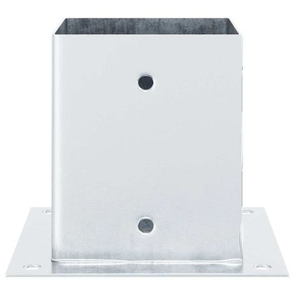Основи за стълбове квадрат 4 бр 121x121 мм поцинкована стомана