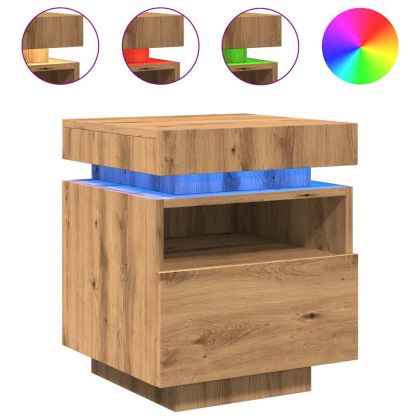 Нощен шкаф с LED осветление Artisan Oak 40x39x48,5 cm