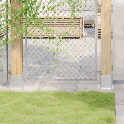 Основи за стълбове квадрат 12 бр 121x121 мм поцинкована стомана