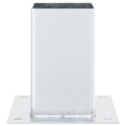 Основи за стълбове квадрат 12 бр 81x81 мм поцинкована стомана