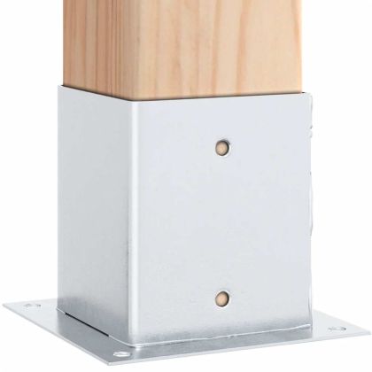 Основи за стълбове квадрат 4 бр 101x101 мм поцинкована стомана