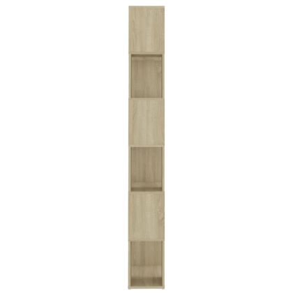 Библиотека, дъб сонома, 60x24x186 см, инженерно дърво