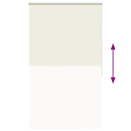 Затъмняваща ролетна щора 124,4x175 см, ширина на плата 120 см, почти бяла