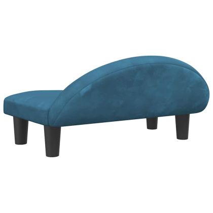 Кучешко легло синьо 70x52x30см кадифе