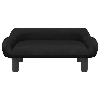 Кучешко легло черно 70x40x24 см кадифе