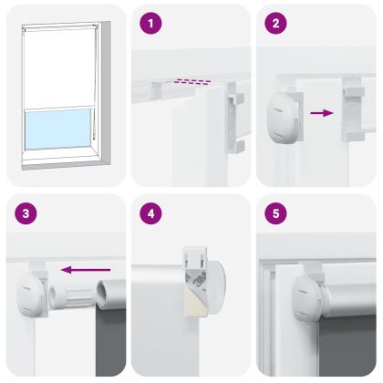 Затъмняваща ролетна щора 164,4x175 см, ширина на плат 160 см, червена