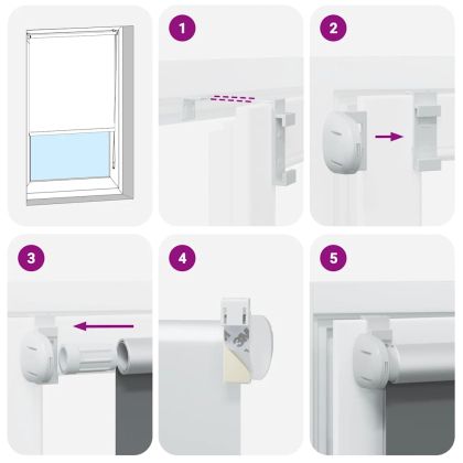 Затъмняваща ролетна щора 124,4x230 см, ширина на плата 120 см, морска