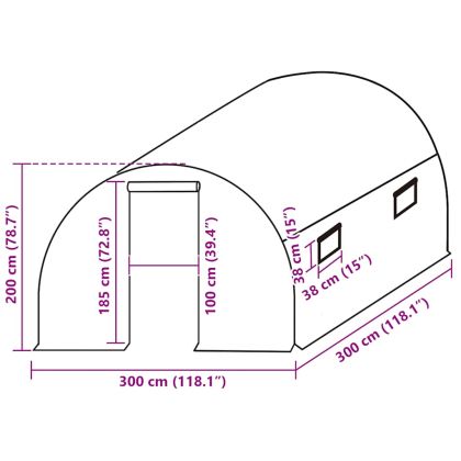 Резервно покривало за парник (9 м²), 3x3x2 м, прозрачно