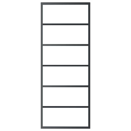 Плъзгаща се врата с механизъм, ESG стъкло и алуминий, 76x205 см