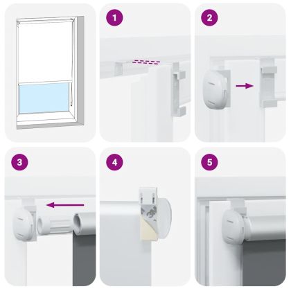 Затъмняваща ролетна щора 164,4x230 см, ширина на плата 160 см, цвят кафе