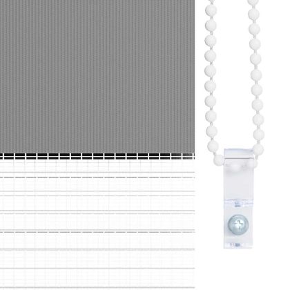 Зебра щора 140,9x175 см Ширина на плат 136,7 см сива