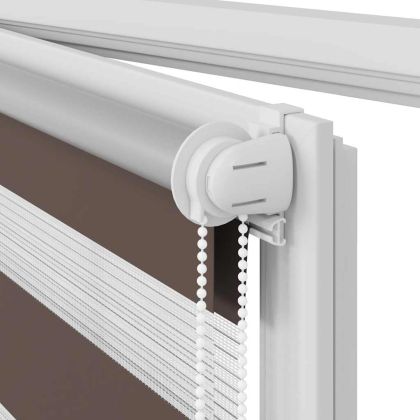 Зебра щора 140,9x175 см Ширина на плата 136,7 см цвят кафе