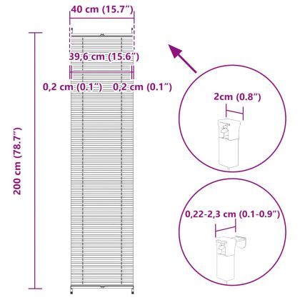Плисирана щора, 40x200см, бяла
