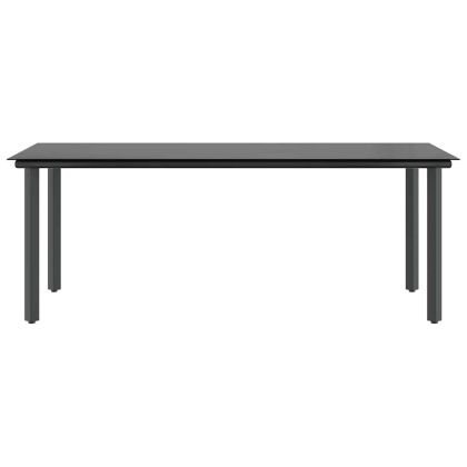 Градински комплект с възглавници 9 части кафяв полиратан стъкло